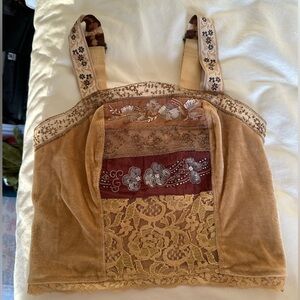 Free People Beaded Velvet Tank